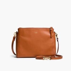 Lo & Sons leather brown crossbody bag clutch multiple compartments long short